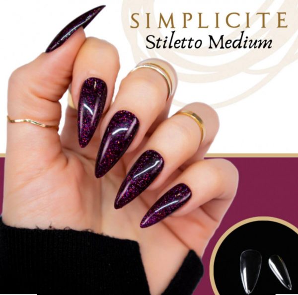 IKON.iQ full cover gel tipse Simplicite Stiletto medium