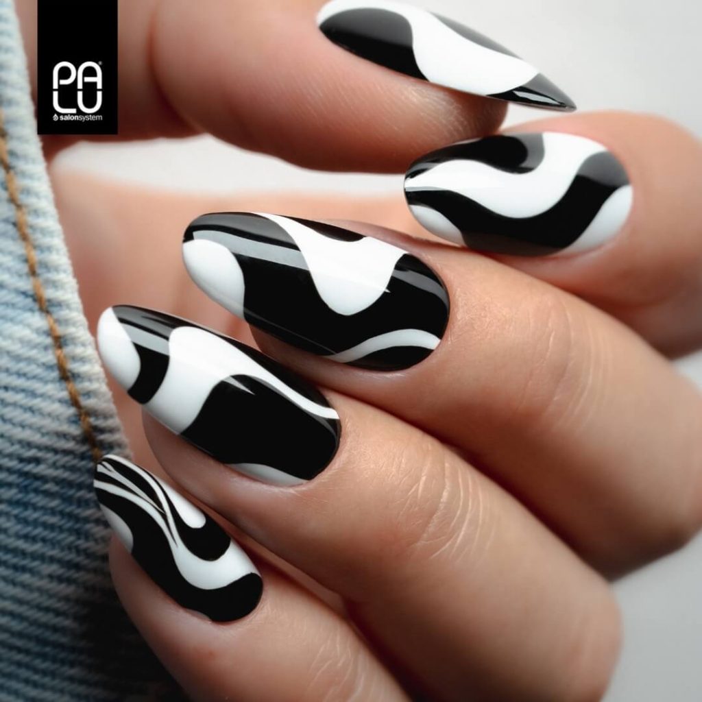 PALU gel polish New York White W1 I Black B1