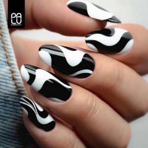 PALU gel polish New York White W1 I Black B1