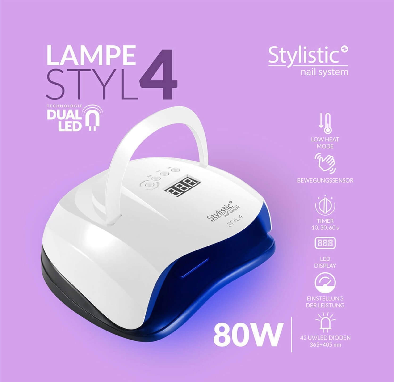 Stylistic LED lampa za nokte 80 W