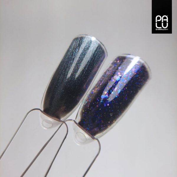 PALU Top Coat No Wipe Flash Blue & Flash Silver