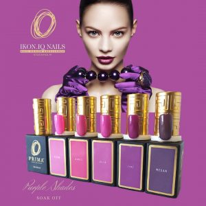 IKON.iQ prima gel polish trajni lak purple shades