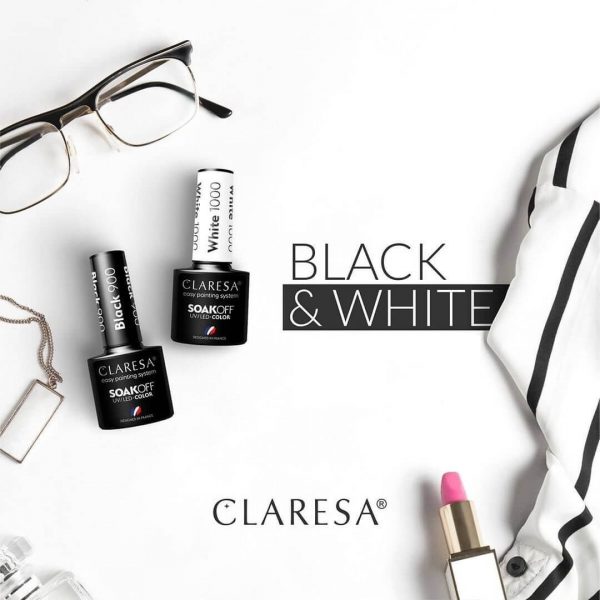 Claresa trajni lak gel polish Black & White