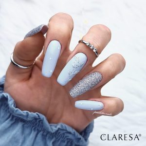 Claresa gel polish Frosty Morning 3,-Stardust-silver-