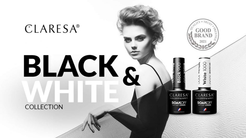 Claresa gel polish black & white