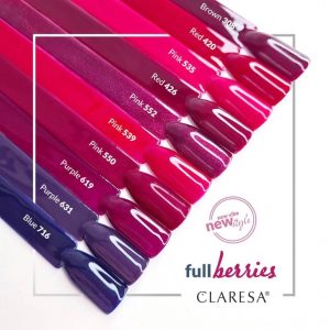 Claresa gel polish kolekcija Full Berries