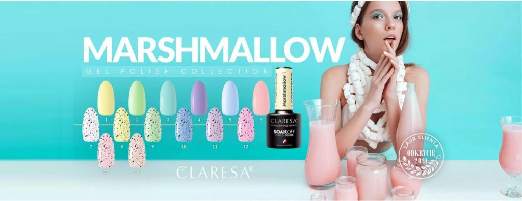 Claresa gel polish collection Marshmallow 