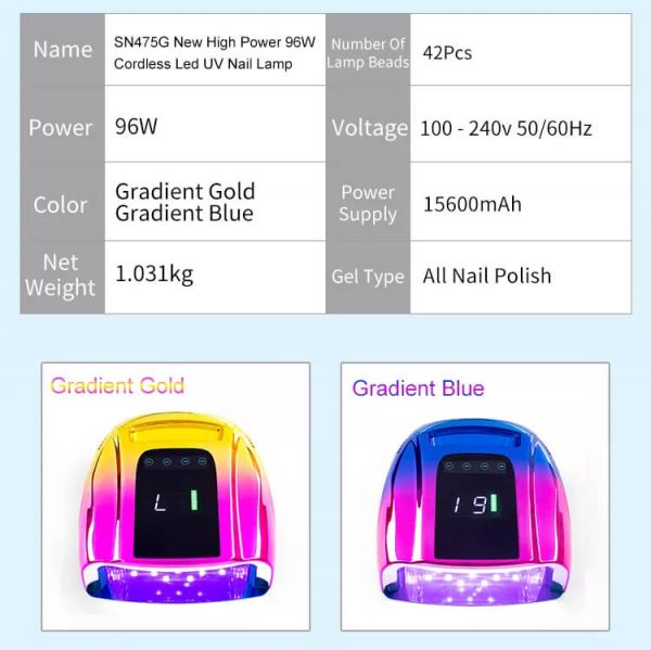 LED Lampa za nokte Star Pro 96W