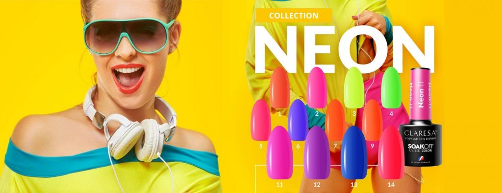 Claresa gel polish kolekcija Neon