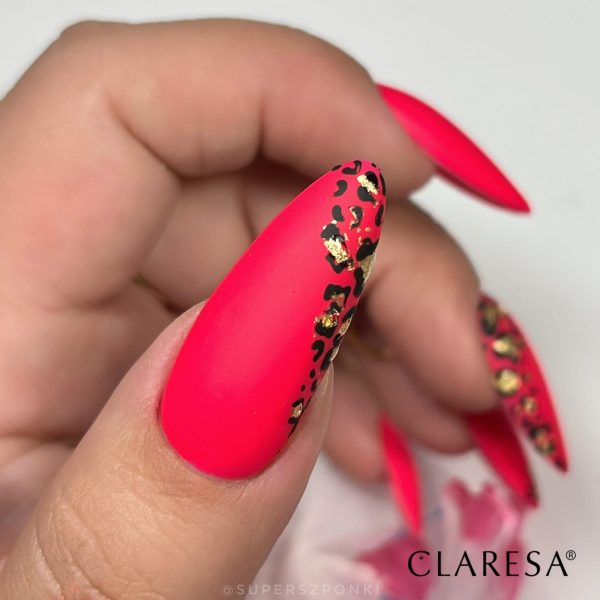 Claresa gel polish Neon 14,-top-mat,-pani-gel-black