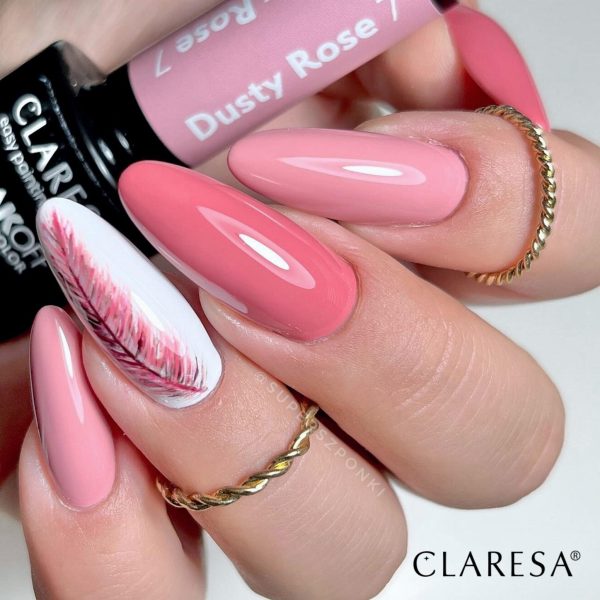 Claresa gel polish Dusty Rose 7, black 1000