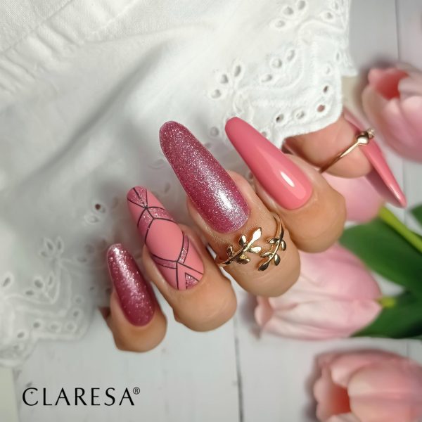 Claresa gel polish Dusty Rose 6,-Full-Glitter-5