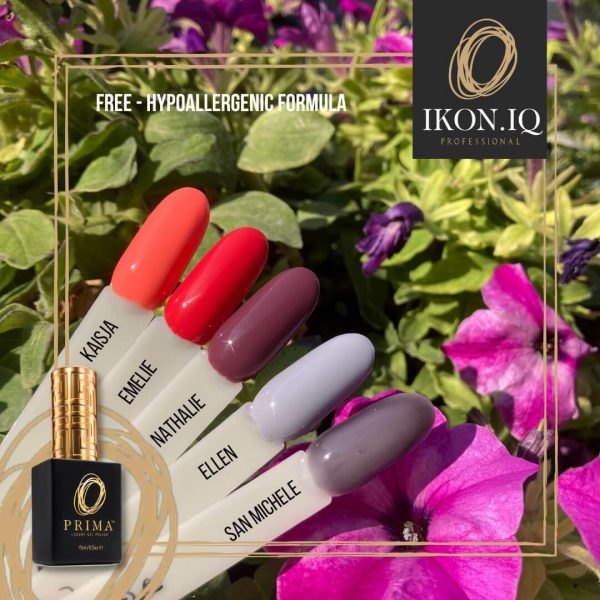 IKON.iQ Prima gel polish trajni lak Ellen, Nathalie, Emelie, San Michele, Kaisja