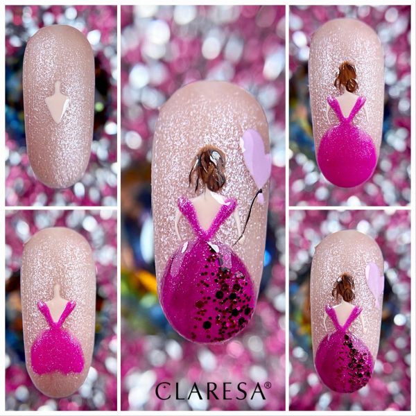 Claresa gel polish Sparkle 3 step by step