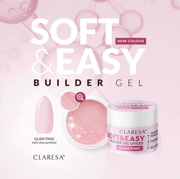 Claresa Soft & Easy builder gel Glam Pink