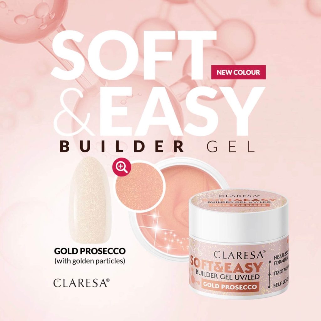 Claresa builder gel Soft & Easy Gold Prosecco