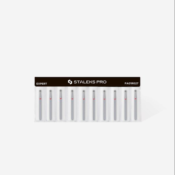Staleks Expert dijamantni nastavak za nokte Ball Red 2,7 mm
