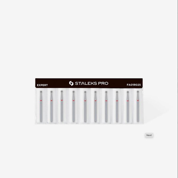 Staleks Expert dijamantni nastavak za nokte Ball Red 2,5 mm
