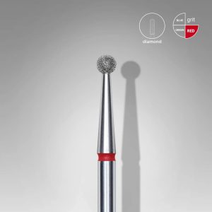 Staleks Expert dijamantni nastavak za nokte Ball Red 2,5 mm