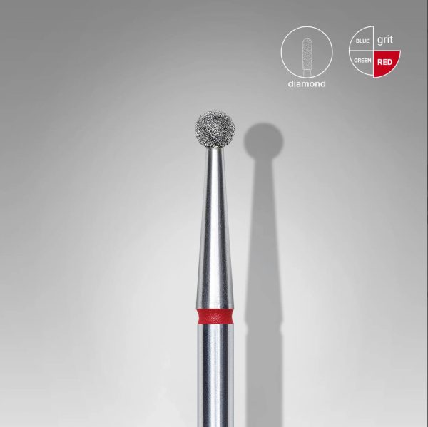 Staleks Expert dijamantni nastavak za nokte Ball Red 2,5 mm