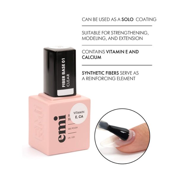 EMi Lac Fiber Base Gel Clear #1 - 15 ml.