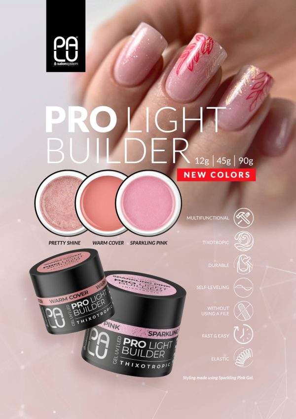 PALU builder gel Pro Light Pretty Shine - slika 3