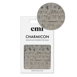 E.Mi Charmicon 3D Silicone Stickers #231 Flowers and phrases