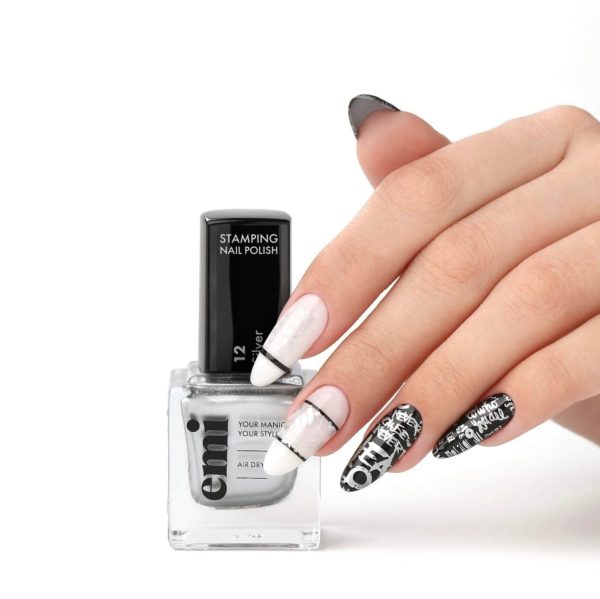EMi Nail Polish for Stamping Silver #12