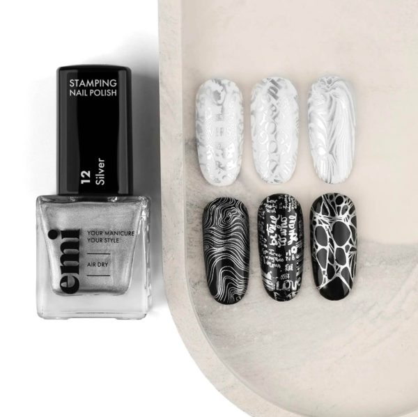 EMi Nail Polish for Stamping Silver #12
