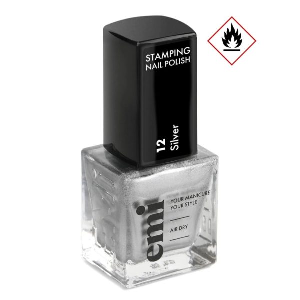 EMi Nail Polish for Stamping Silver #12