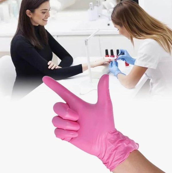 Rukavice All4med nitrilne Pink 100 kom