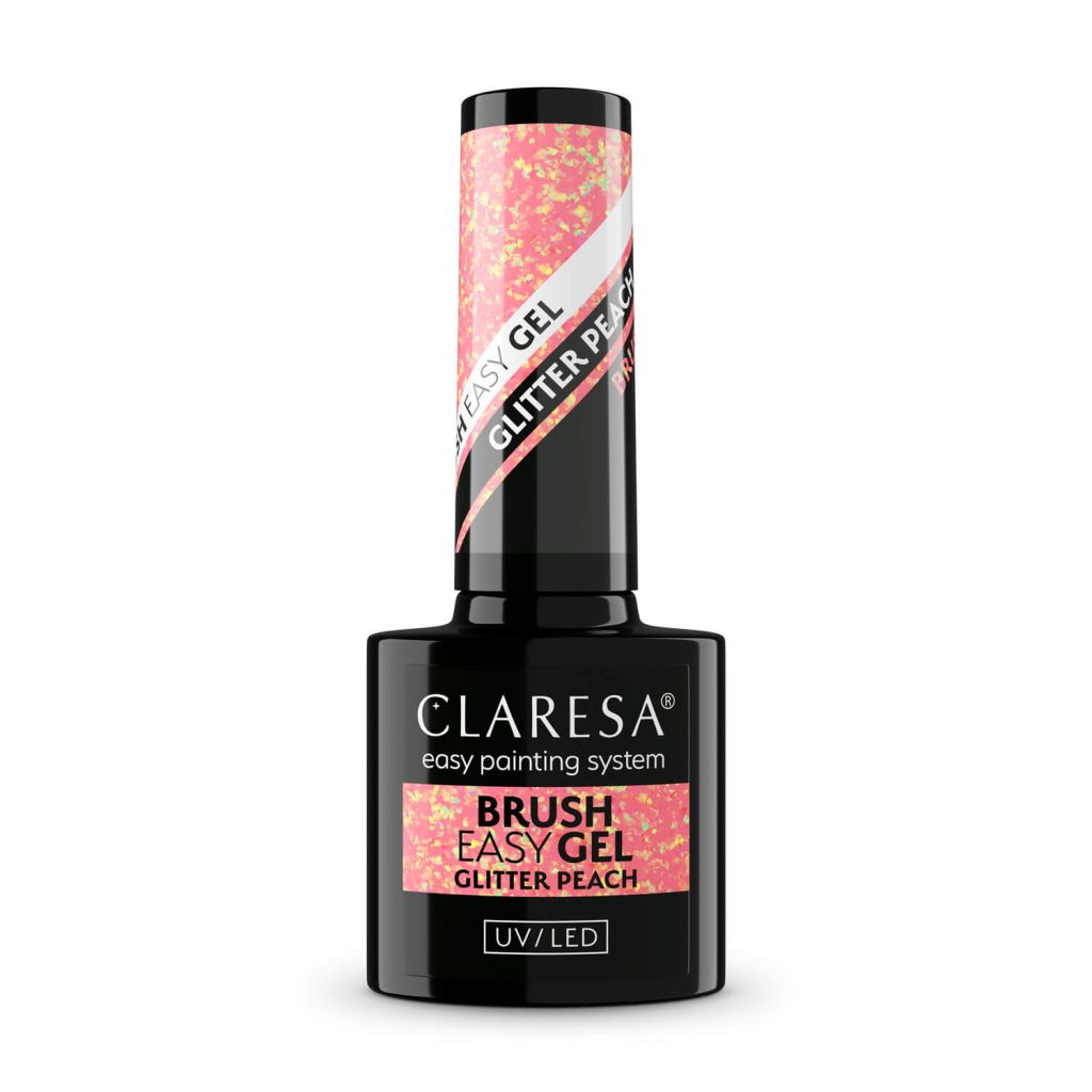 Claresa Brush Easy Gel - Glitter Peach