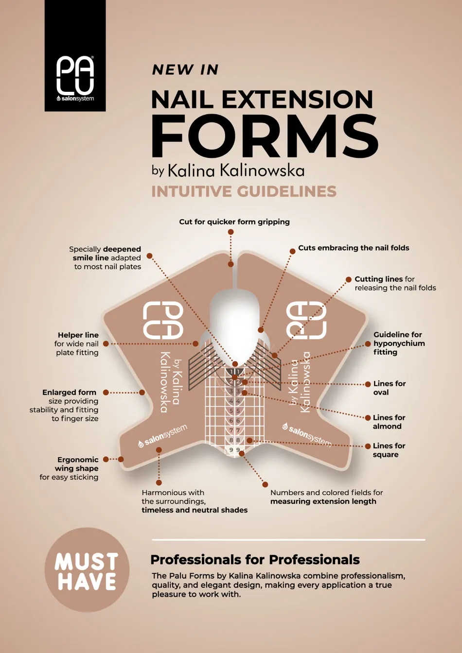 PALU šablone za nokte 100 kom