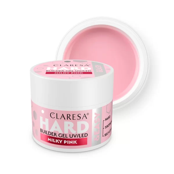 Claresa Hard & Easy builder gel Milky Pink