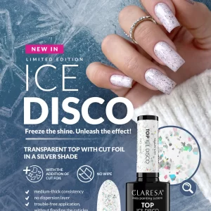 Claresa top coat no wipe Ice Disco