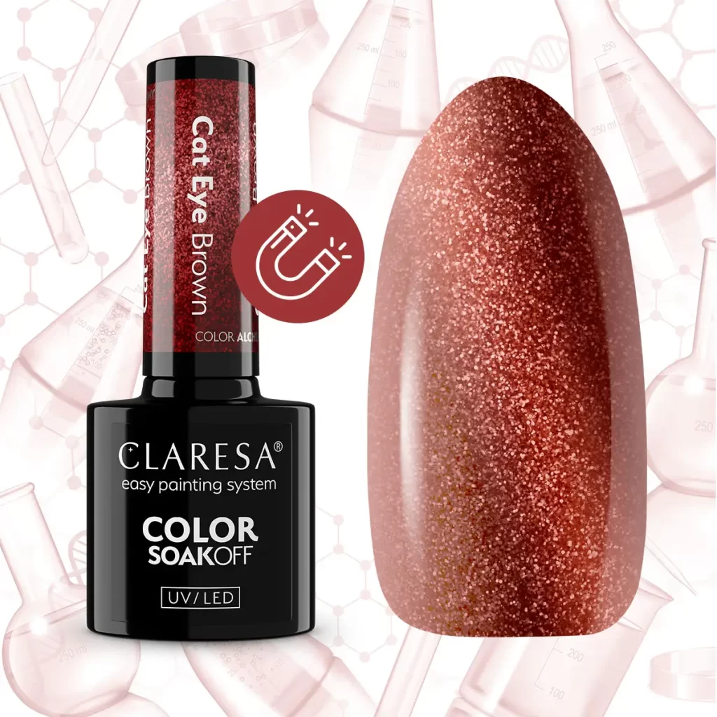 Cat Eye trajni lak: 7 savjeta za savršenu manikuru 15 Claresa gel polish Cat Eye Brown