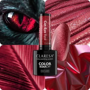 Claresa gel polish Cat Eye Red