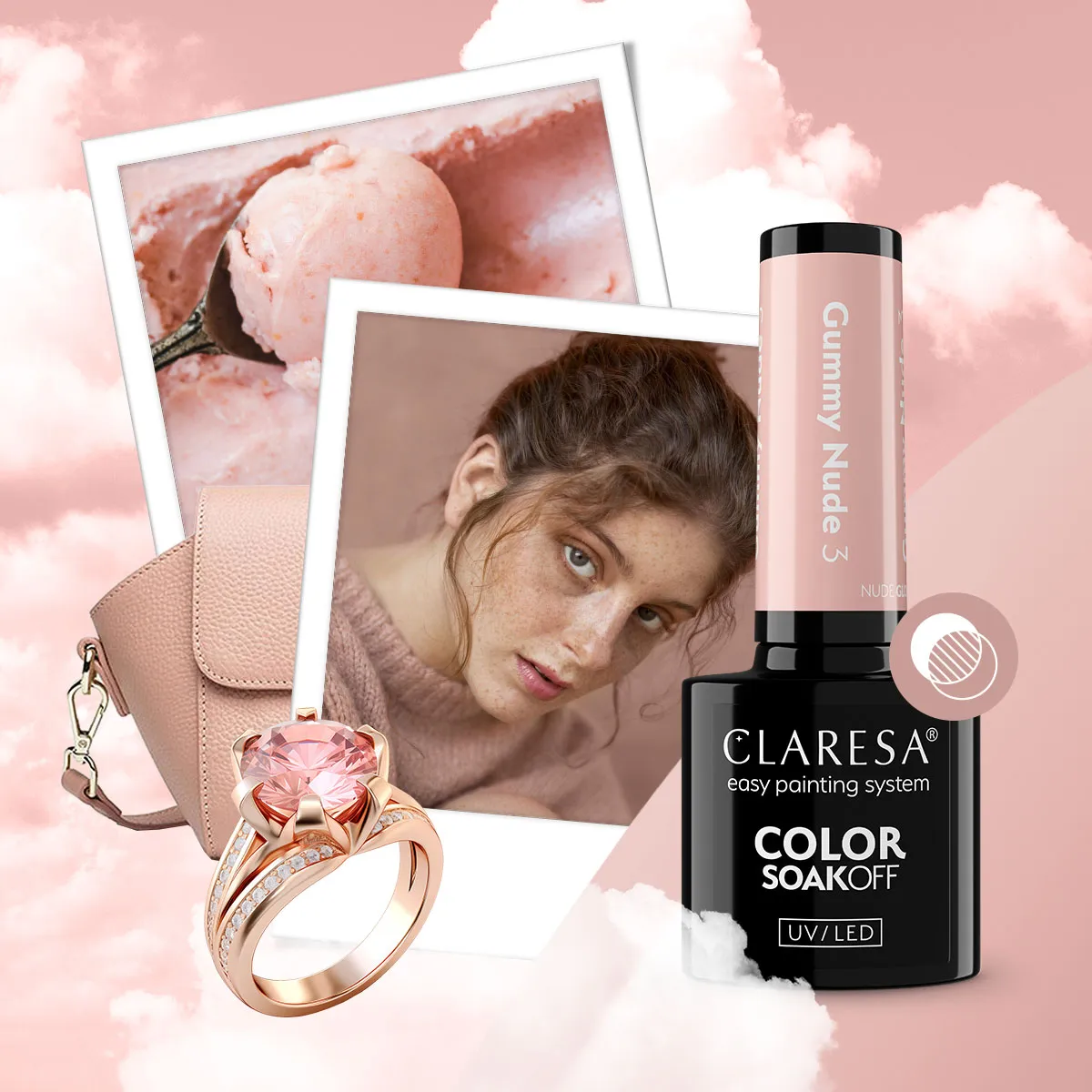 Claresa gel polish Gummy Nude 3