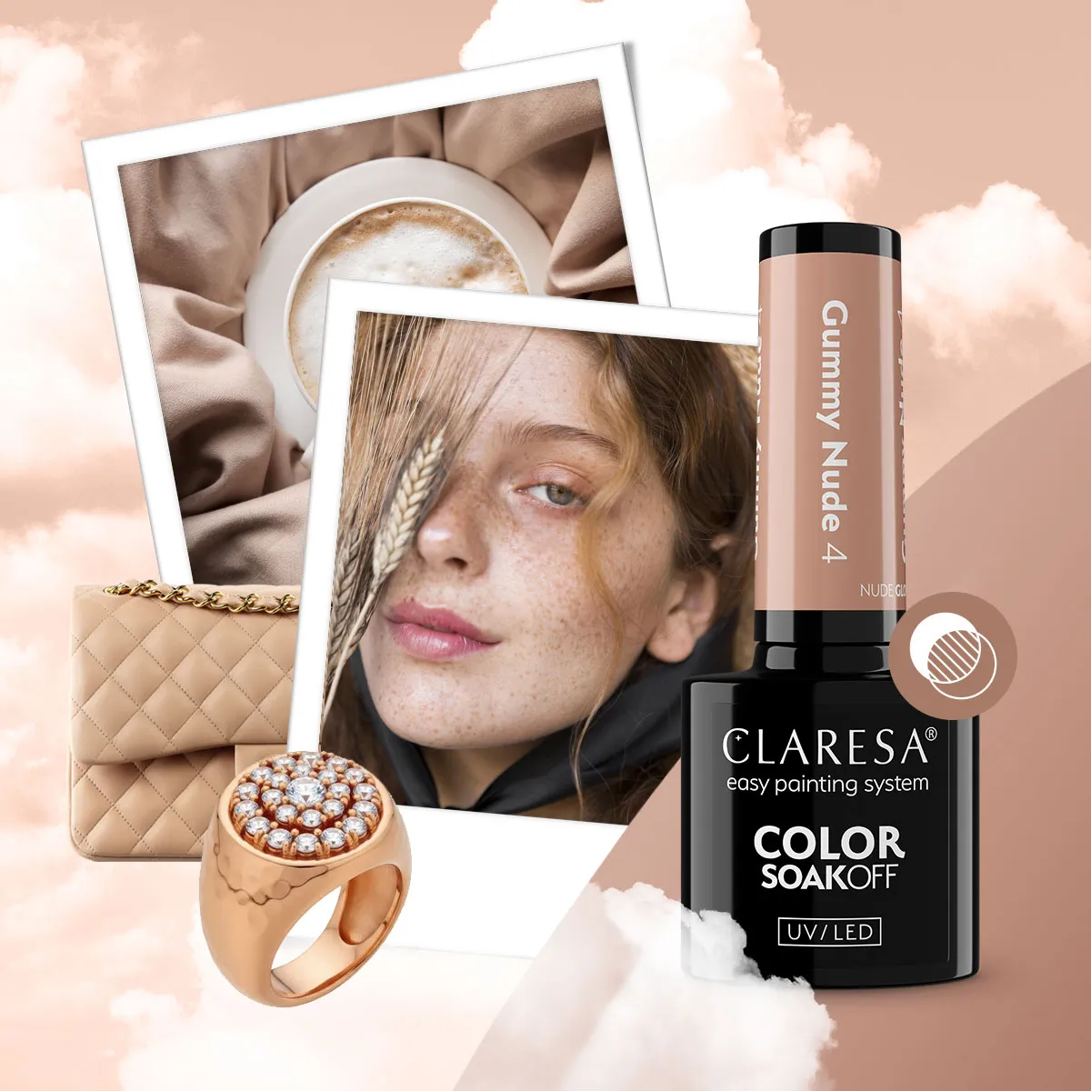 Claresa gel polish Gummy Nude 4