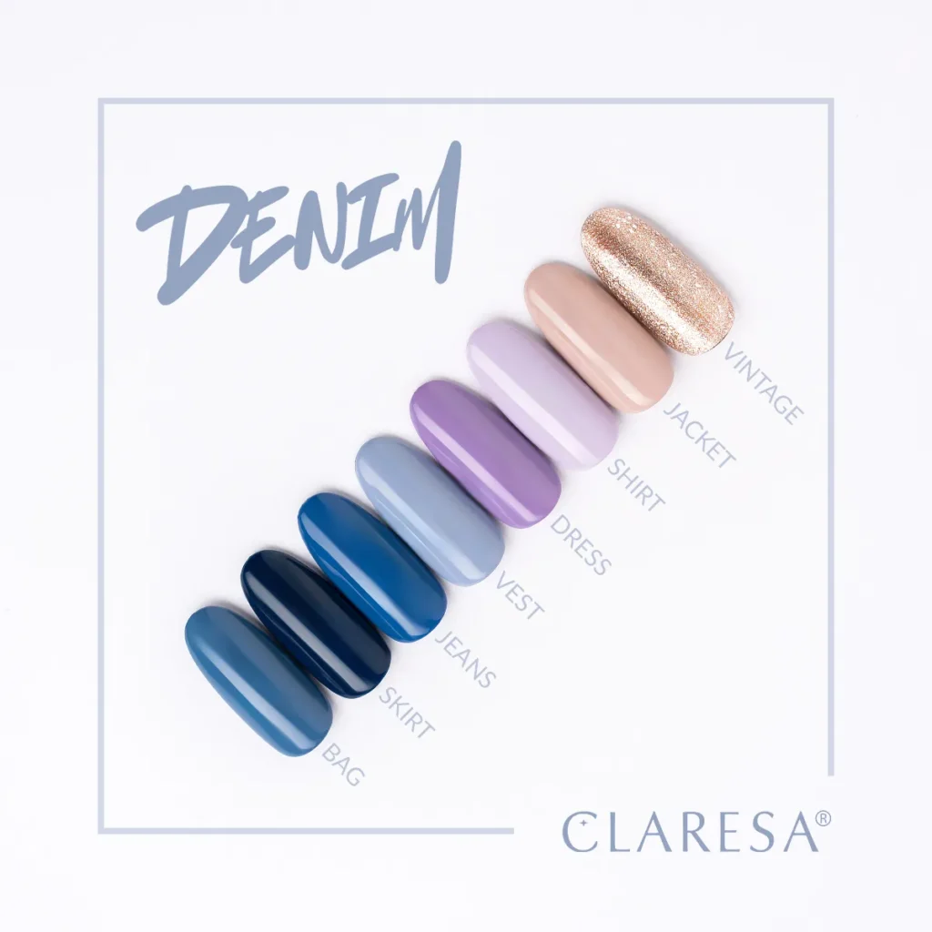 Claresa gel polish Denim kolekcija