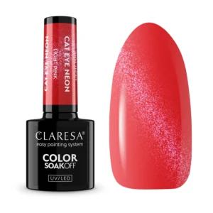 Claresa gel polish Cat Eye Neon Light Pink