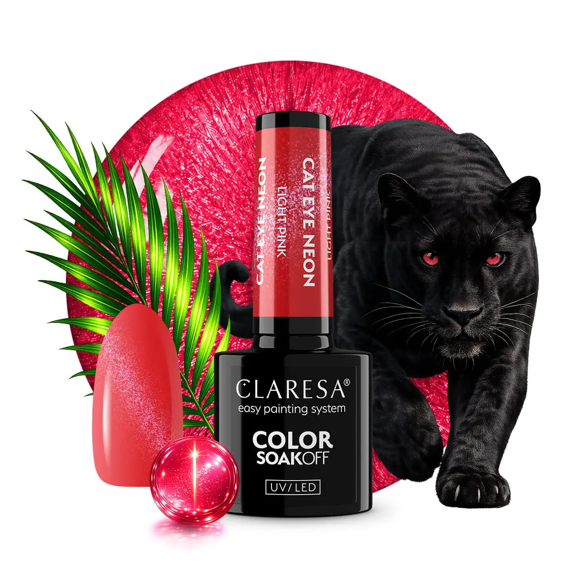Claresa gel polish Cat Eye Neon Light Pink 4 Claresa gel polish Cat Eye Neon Light Pink
