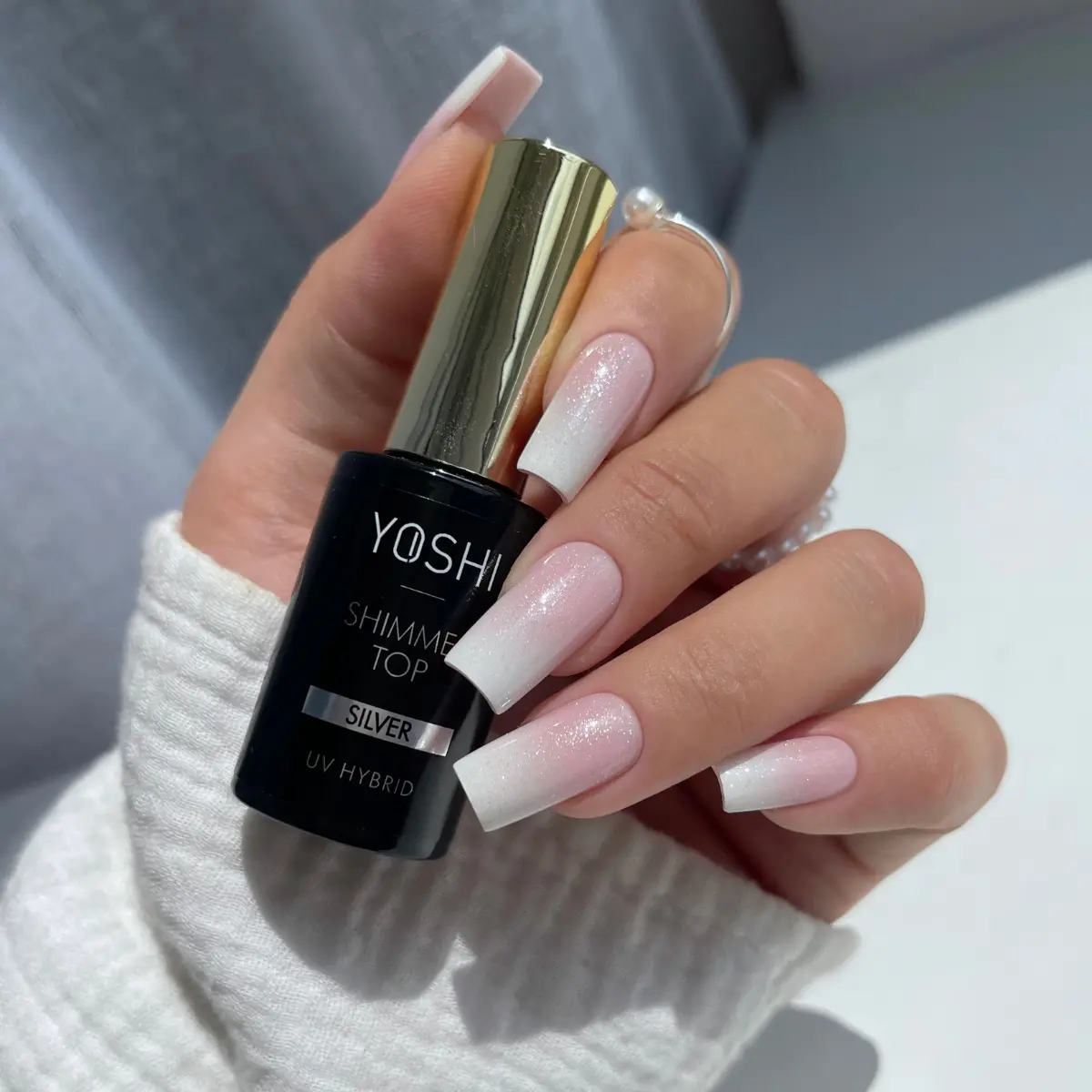 YOSHI nadlak Shimmer Silver 3 YOSHI top coat Shimmer Silver